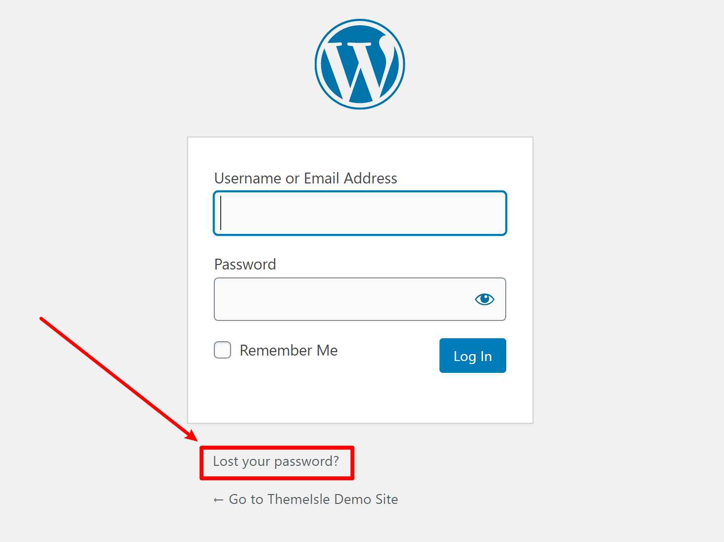 How to use the WordPress password reset feature to change password