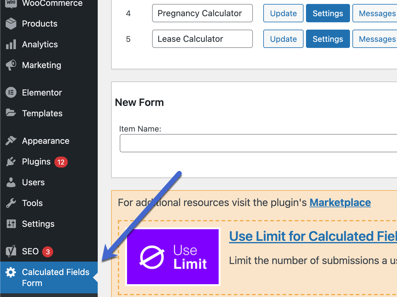 calculated fields form button - WordPress calculator plugins
