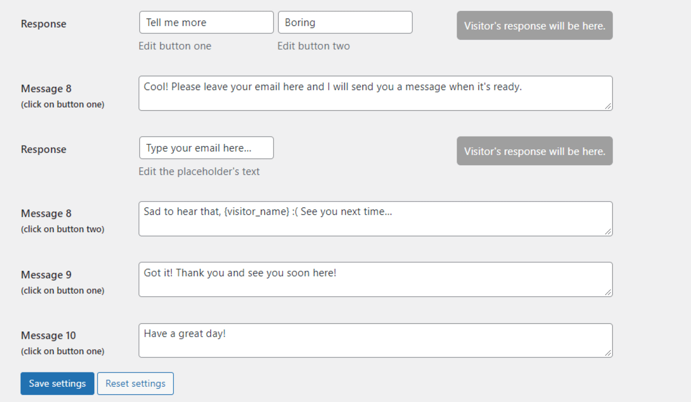 Customizing the bot messages for the maintenance mode page