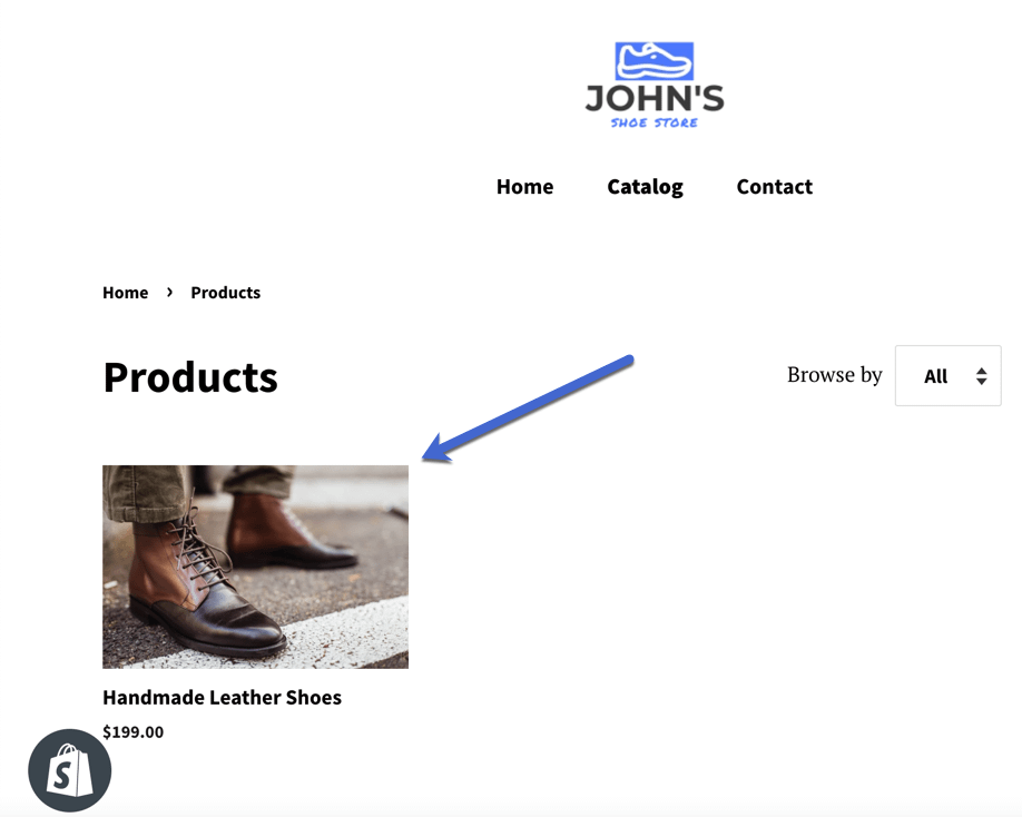 product on frontend 
