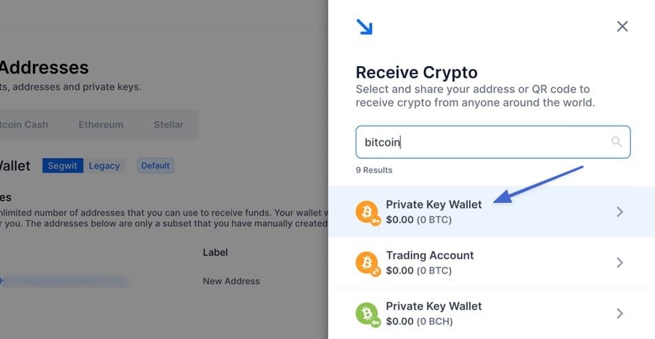 private key wallet to accept Bitcoin on WordPress