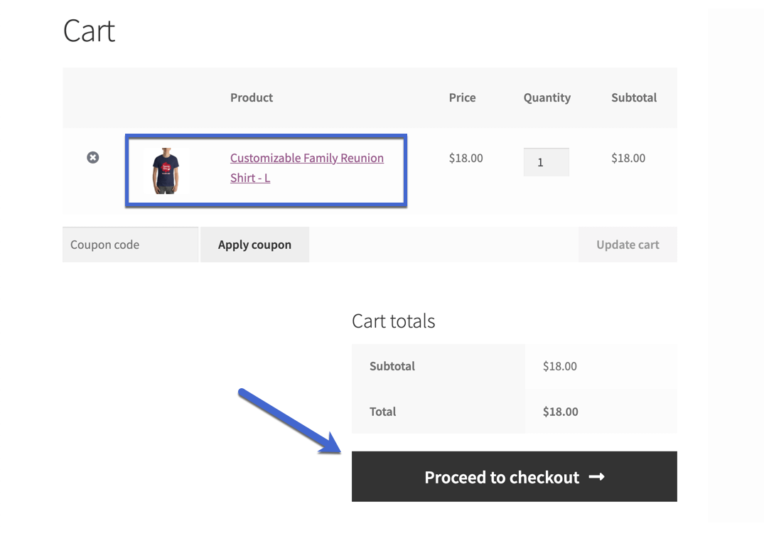 product added to cart 