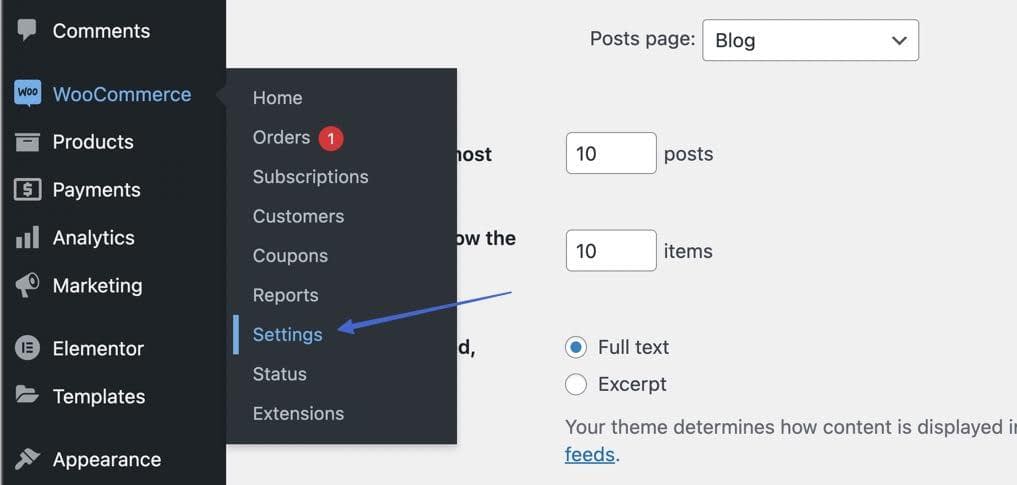 edit WooCommerce checkout settings