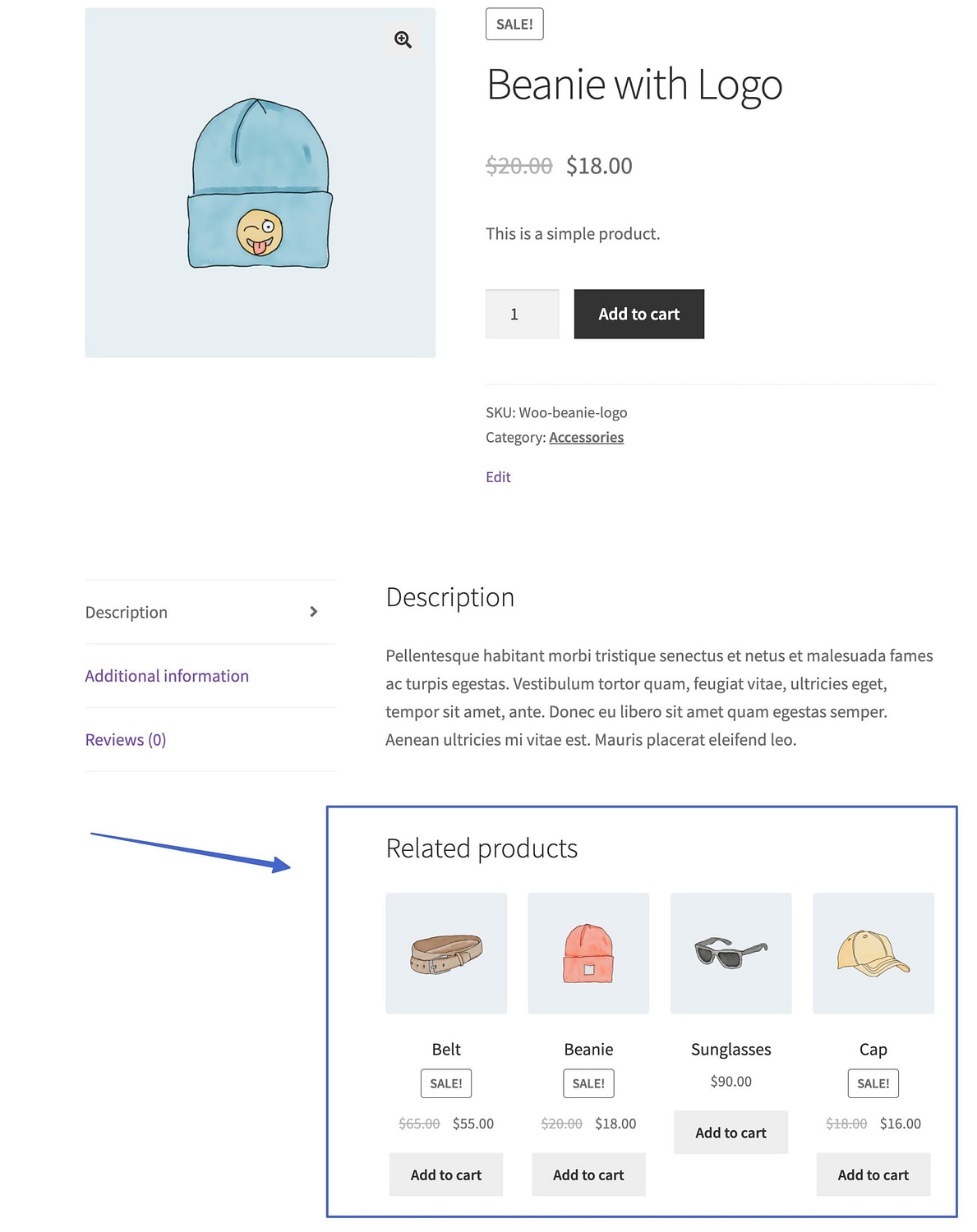 related products WooCommerce shortcode
