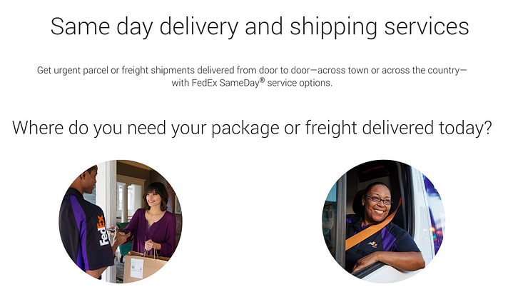 same day methods of shipment