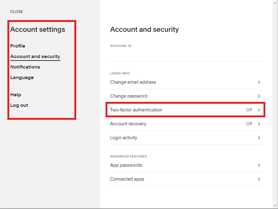 Turning on 2FA to secure a Squarespace website