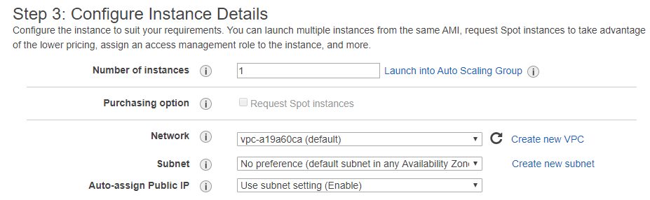 Configuring your AWS EC2 instance to install WordPress.