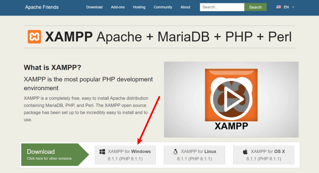xampp website - your tool to install WordPress locally