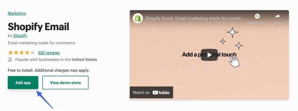 Shopify email app 