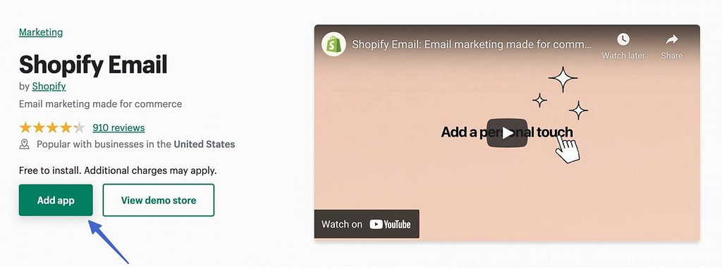 Shopify email app 