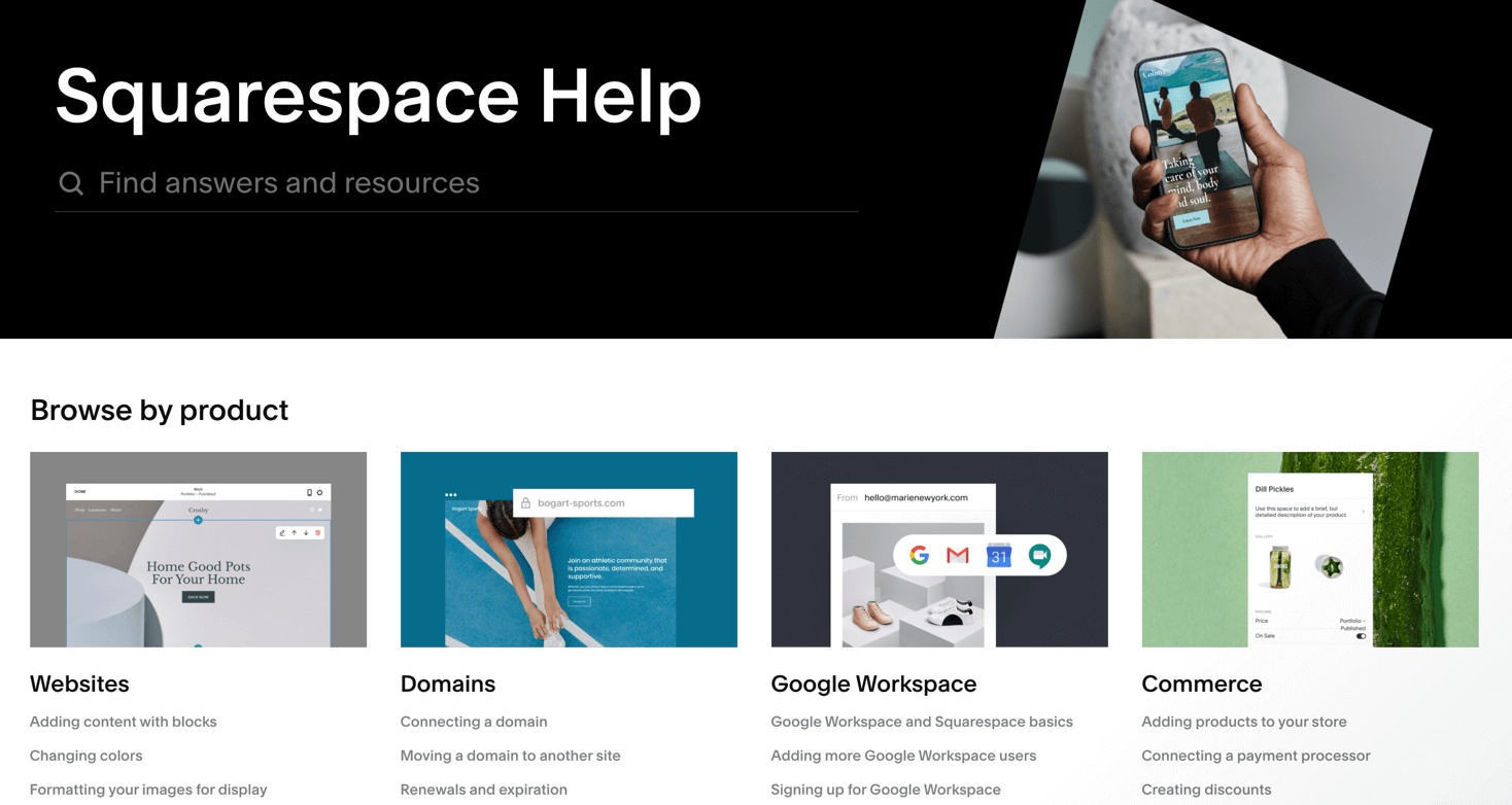Squarespace review of customer support 