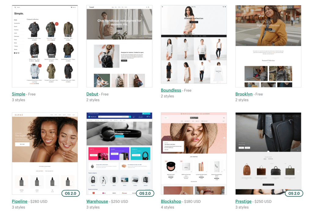 Shopify review of themes