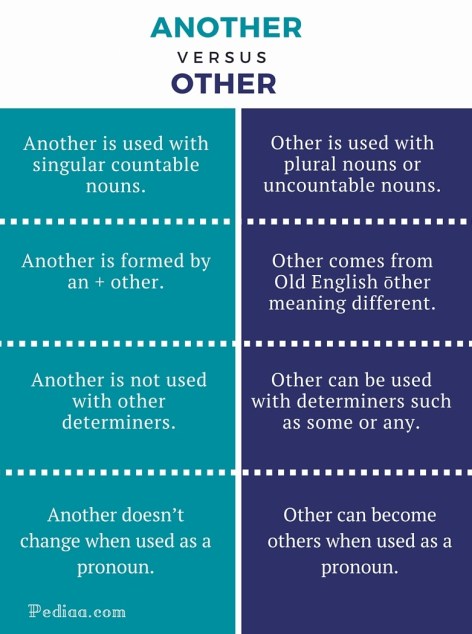 Difference Between Another and Other- infographic