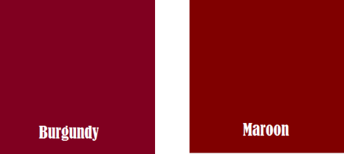 Difference Between Maroon and Burgundy 