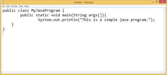 How to write a simple Java Program_Step 5 - Write the print statement