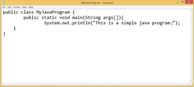 How to write a simple Java Program_Step 6 - Save Notepad