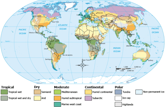 What are the Different Types of Maps - climate map